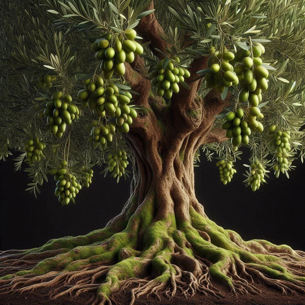 Olive Tree and Roots