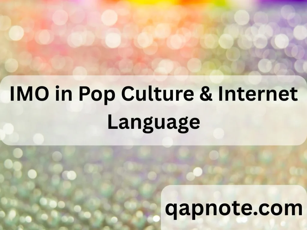 IMO in Pop Culture & Internet Language