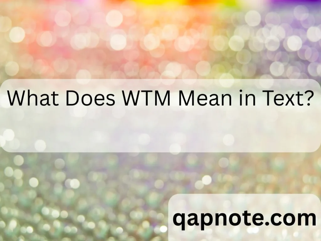 What Does WTM Mean in Text?